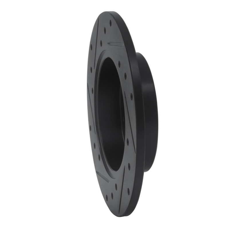 Audi A4 Quattro Brake Rotor (1) - Rear Right - R1 Concepts - Drilled & Slotted - Black - `02-`06